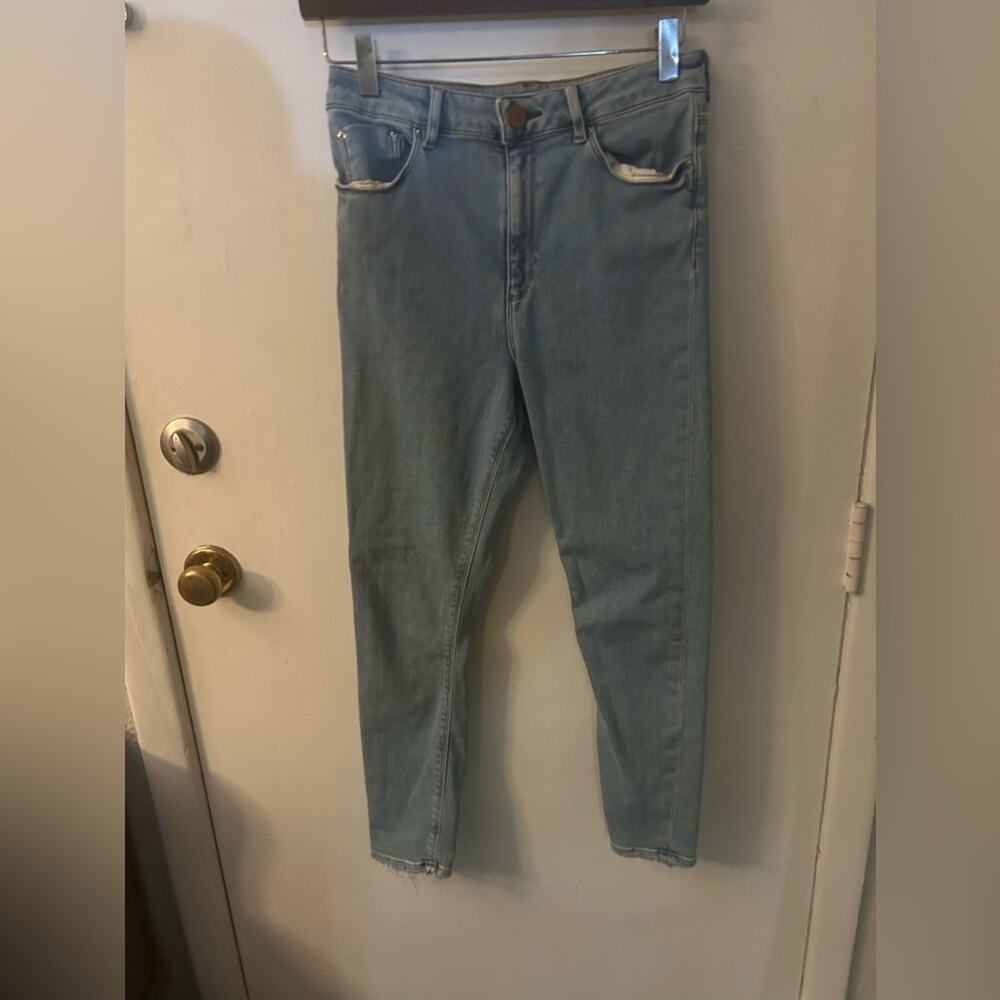 ASOS Light Wash High Waist Blue Denim Skinny Jeans 28/30 Casual Relaxed Boho